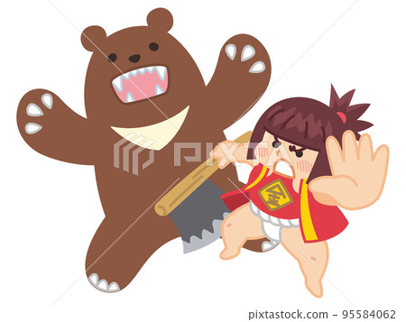 金太郎和熊的日本民間故事 金太郎和熊的日本民間故事 95584062