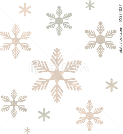 雪花水彩插圖素材集 95584827