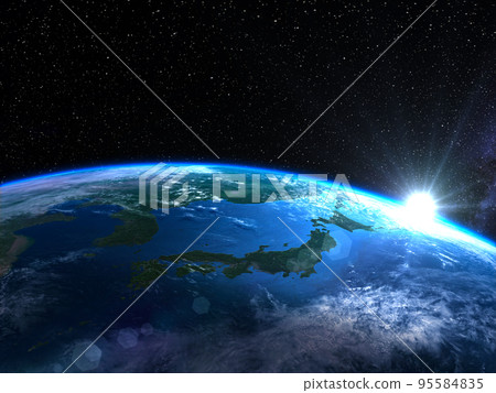 Earth Japanese archipelago Dawn Sun 95584835