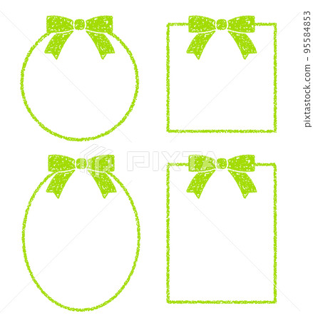 Crayon material ribbon frame set of 4 95584853