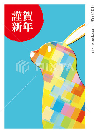 兔子新年賀卡 95585013