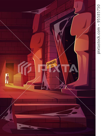 Abandoned Egypt temple or pyramid interior design Abandoned Egypt temple or pyramid interior design 95585750