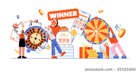 Gambling, online casino poster with jackpot Gambling, online casino poster with jackpot 95585800