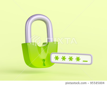 Good password 3d render, concept of data privacy Good password 3d render, concept of data privacy 95585804