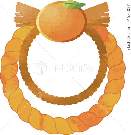 Shimekazari 水彩插圖素材 95585837