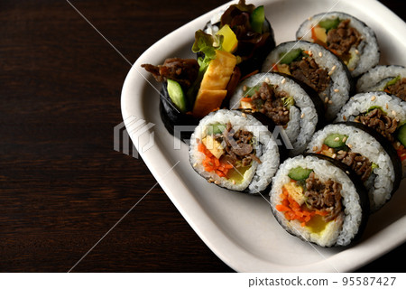 Gimbap copy space 95587427