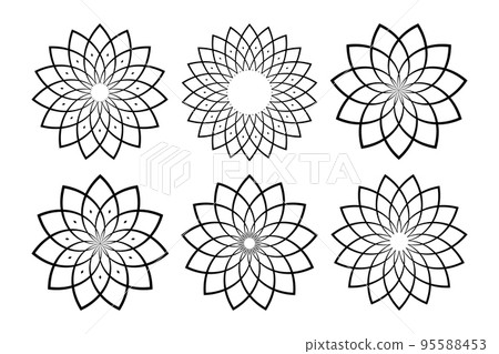 Abstract Geometric Circle Radial Patterns. Abstract Geometric Circle Radial Patterns. 95588453