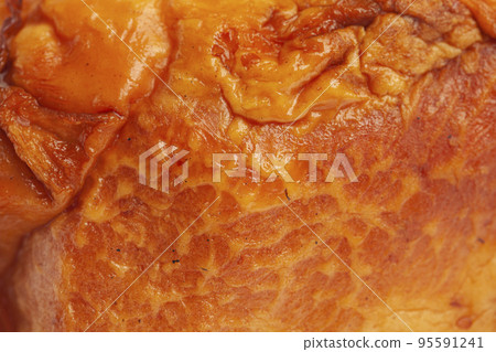 Natural smoked ham texture background close-up. Natural smoked ham texture background close-up. 95591241