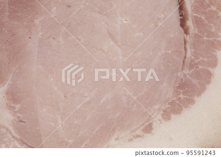 Natural smoked ham texture background close-up. Natural smoked ham texture background close-up. 95591243