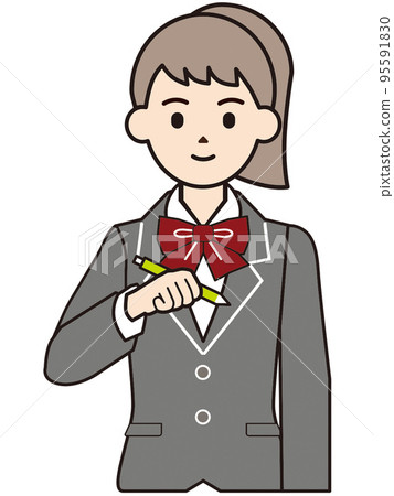 人物插圖女學生 人物插圖女學生 95591830