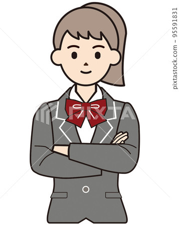 人物插圖女學生 95591831