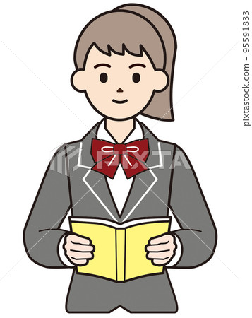 人物插圖女學生 人物插圖女學生 95591833