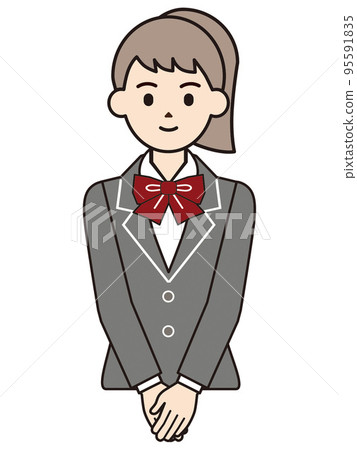 Person illustration female student Person illustration female student 95591835