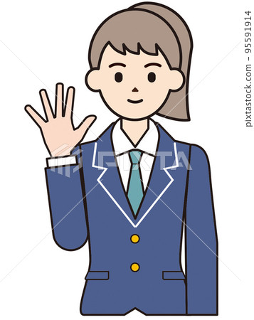 人物插圖女學生 人物插圖女學生 95591914