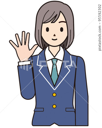 Person illustration female student Person illustration female student 95592302