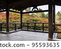 Autumn leaves from the Tsutenkyo Bridge at Tofukuji Temple in Kyoto 95593635