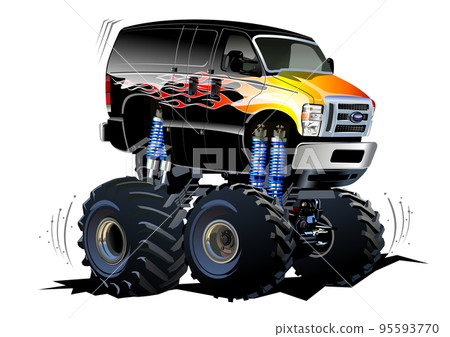 Cartoon Monster Truck Cartoon Monster Truck 95593770