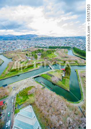 從五棱郭塔北海道函館五棱郭 從五棱郭塔北海道函館五棱郭 95597303