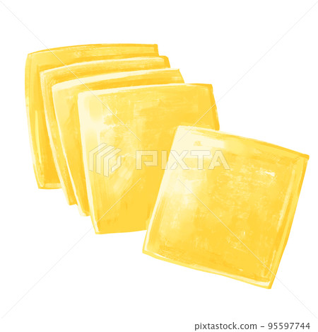 切片奶酪手繪插畫 95597744