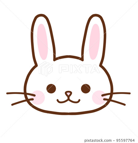 兔子臉部的簡單特寫 95597764
