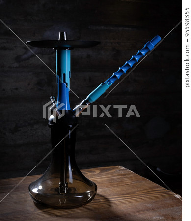 part of the hookah, modern design, on a background. part of the hookah, modern design, on a background. 95598355