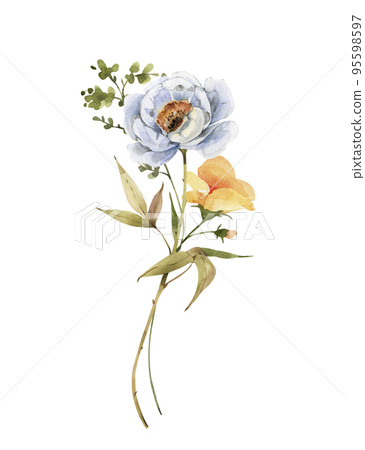 flower, watercolor, blossom 95598597