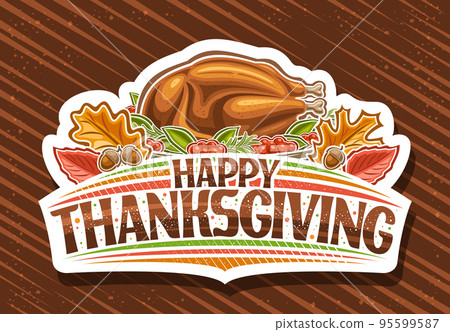 Vector logo for Thanksgiving Day Vector logo for Thanksgiving Day 95599587