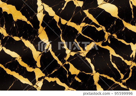 Abstract gold and black marble texture, luxury stone background, seamless pattern 95599996