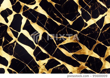 Abstract gold and black marble texture, luxury stone background, seamless pattern 95600009