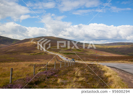 Amazing road in Cairnwell Pass in the Scottish Highlands, Scotland. Amazing road in Cairnwell Pass in the Scottish Highlands, Scotland. 95600294