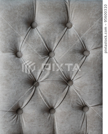 Gray capitone velours textile decoration with buttons Gray capitone velours textile decoration with buttons 95600310