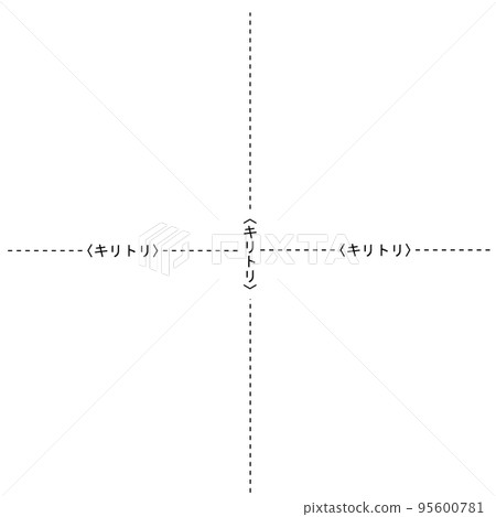 Illustration of vertical and horizontal Kiritori lines 95600781