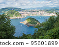 Aerial view of San Sebastian, Donostia, Spain on a beautiful summer day 95601899