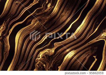 Abstract gold and black marble texture, luxury stone background, seamless pattern 95602059