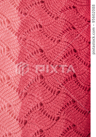 Handmade knitted texture with detail wool threads. Handmade knitted texture with detail wool threads. 95602088