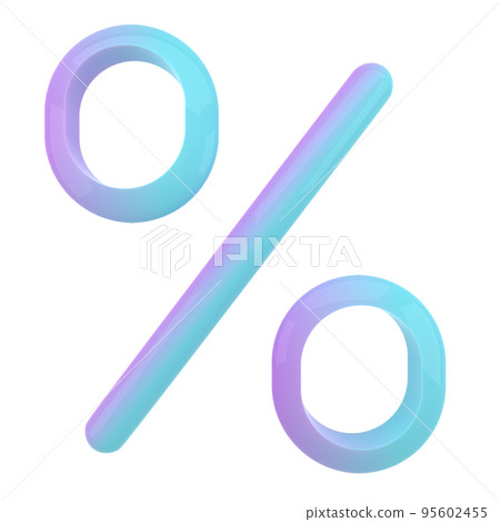 Percent sign. Percentage, discount, sale, promotion concept. 3d icon illustration. Percent sign. Percentage, discount, sale, promotion concept. 3d icon illustration. 95602455
