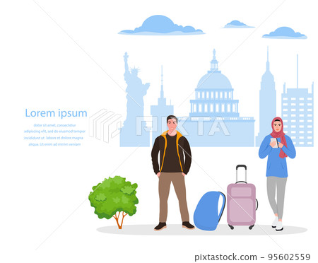 People Travel USA Tourist Weekend American Trip 95602559