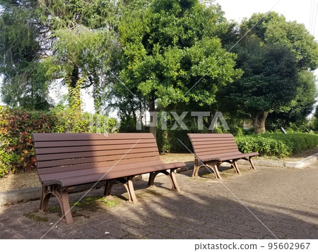 公園的長椅上 公園的長椅上 95602967