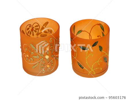 Orange candlesticks 95603176