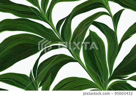 Watercolor tropic leaf seamless pattern, Hawaii tropic background Watercolor tropic leaf seamless pattern, Hawaii tropic background 95603432