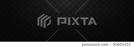 Metal background. Diamond plate texture. Black shiny steel. Futuristic dark material. Metal sheet backdrop. Industrial grunge wallpaper. Vector illustration Metal background. Diamond plate texture. Black shiny steel. Futuristic dark material. Metal sheet backdrop. Industrial grunge wallpaper. Vector illustration 95603433