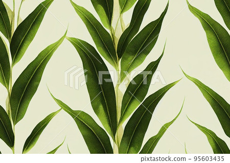 Watercolor tropic leaf seamless pattern, Hawaii tropic background Watercolor tropic leaf seamless pattern, Hawaii tropic background 95603435