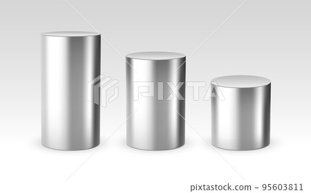 3d silver cylinder design scene stage template. Silver cylinder steel metal pipe. 3d silver cylinder design scene stage template. Silver cylinder steel metal pipe. 95603811