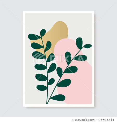 Abstract contemporary flower minimal modern vector design. Minimal abstract flower collection leaf Abstract contemporary flower minimal modern vector design. Minimal abstract flower collection leaf 95603814