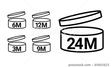 Pao symbol logo cosmetic life. 12 Months 3, 6, 9 expiry open shelf jar expiration pao month icon. Pao symbol logo cosmetic life. 12 Months 3, 6, 9 expiry open shelf jar expiration pao month icon. 95603825