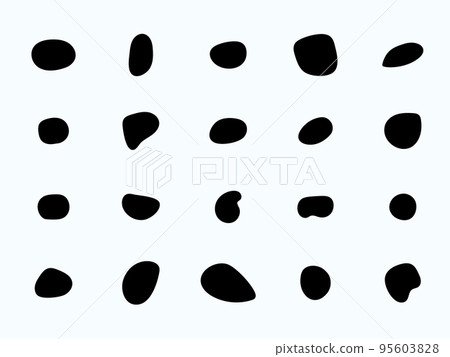 Random blob organic pattern spot shape. Amorphous ink blob geometric round pattern Random blob organic pattern spot shape. Amorphous ink blob geometric round pattern 95603828