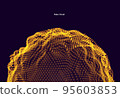 Abstract hemisphere made of particles. Data cloud. Vector illustration. 95603853