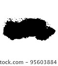 Vector black abstract ink grunge texture 95603884