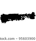 Vector black abstract ink grunge texture 95603900