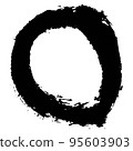 Vector black abstract ink grunge frame texture 95603903